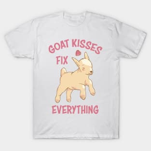 Spread Love and Laughter with Our Goat Kisses Fix Everything T-Shirt